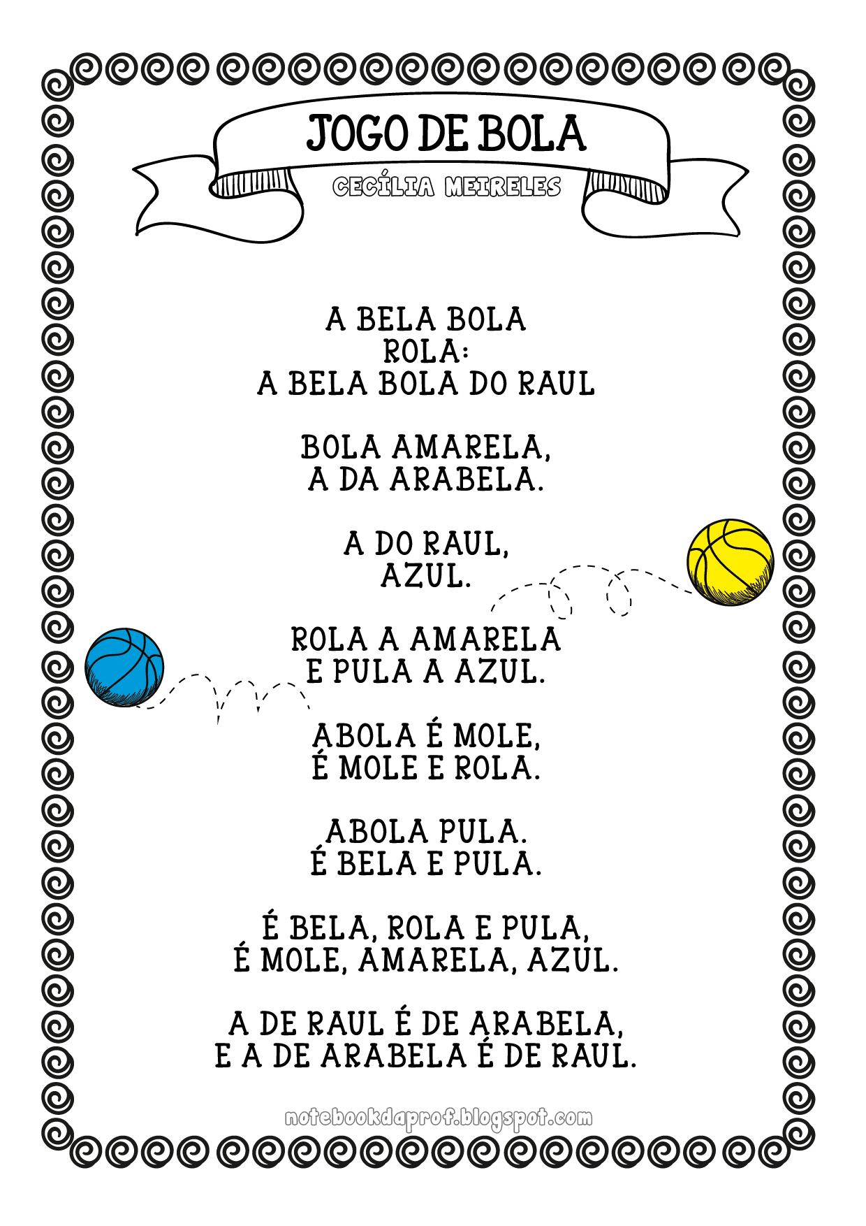 Jogo de Bola 🟡🏐🔵 de Cecília Meireles 